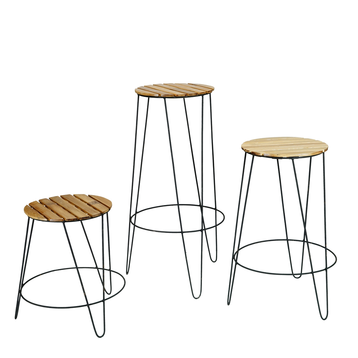 Bamboe Plantenstandaard Set - Caramel - Tali - 35 x 50 x 65