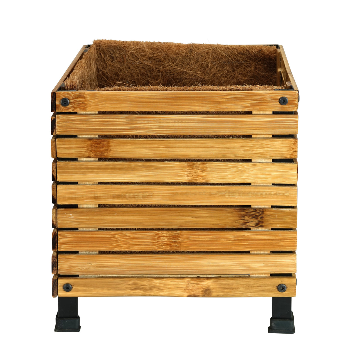 Bamboe Plantenbak Vierkant - Caramel - Tali - 36 x 36 x 38