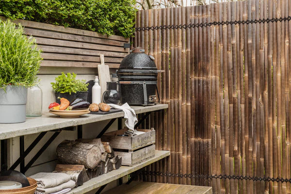 MEGA PALLET DEAL! - Bamboe schutting Latten Donker 90 x 100 cm - 36 stuks