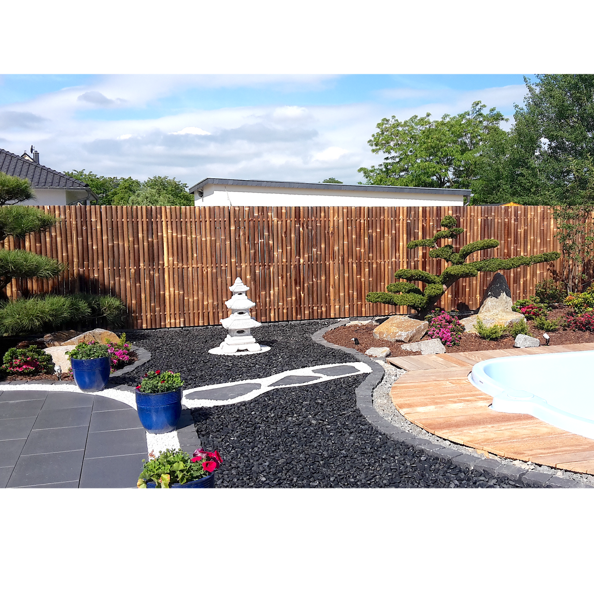 Bambus-Zaun Giant Dunkel