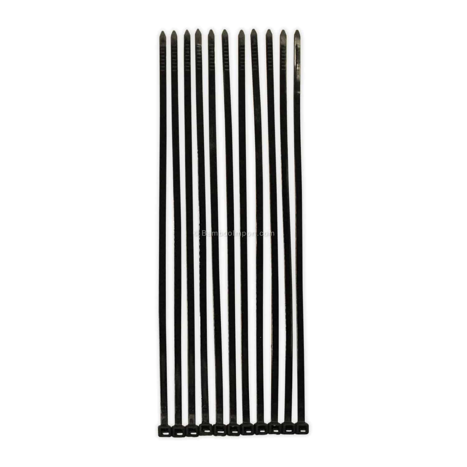 Tie Wraps - Cable Ties Black 200 x 3.6 mm (100 pieces)