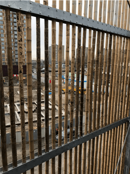 Bamboe Gevelbekleding parkeergarage in Den Haag