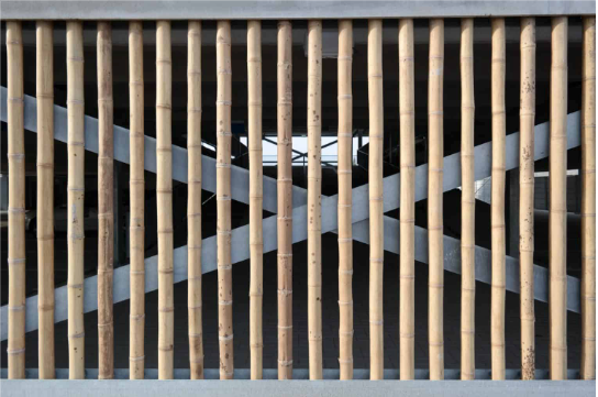 Bamboe Gevelbekleding parkeergarage in Den Haag