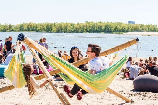 Bamboe Hangmat Standaard voor Festivals en Evenementen