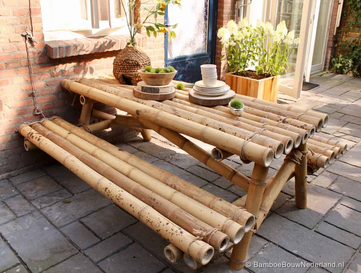 DIY inspiratie: Bamboe picknicktafel voor Eigen Huis en Tuin