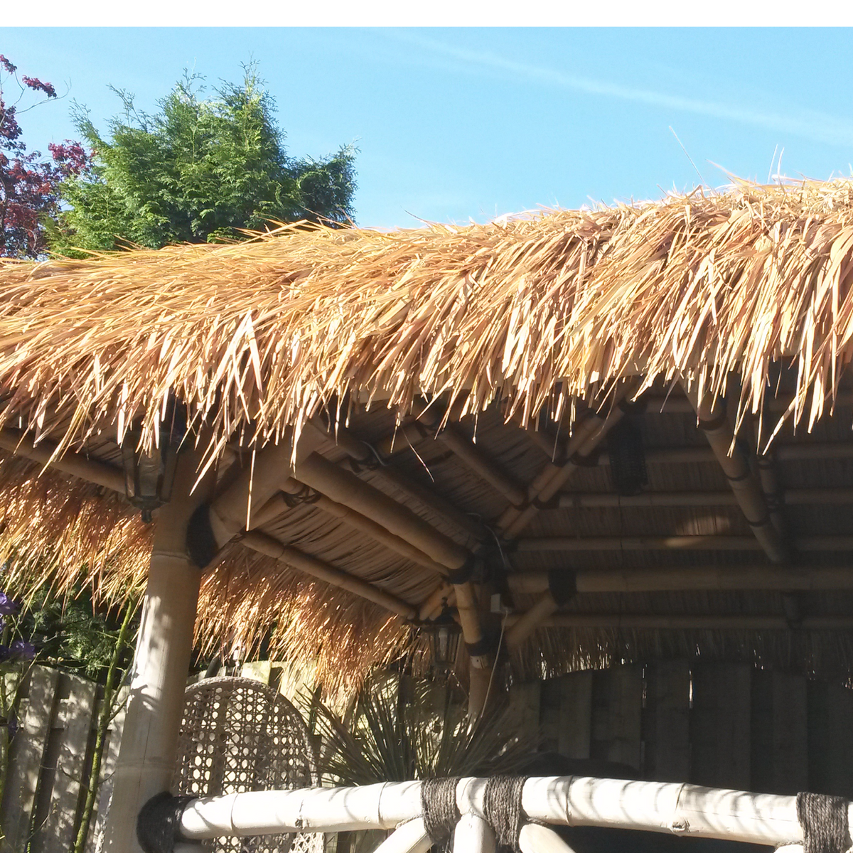 Rouleaux de chaume de palmier artificiel, chaume de toit de paille, stores  de