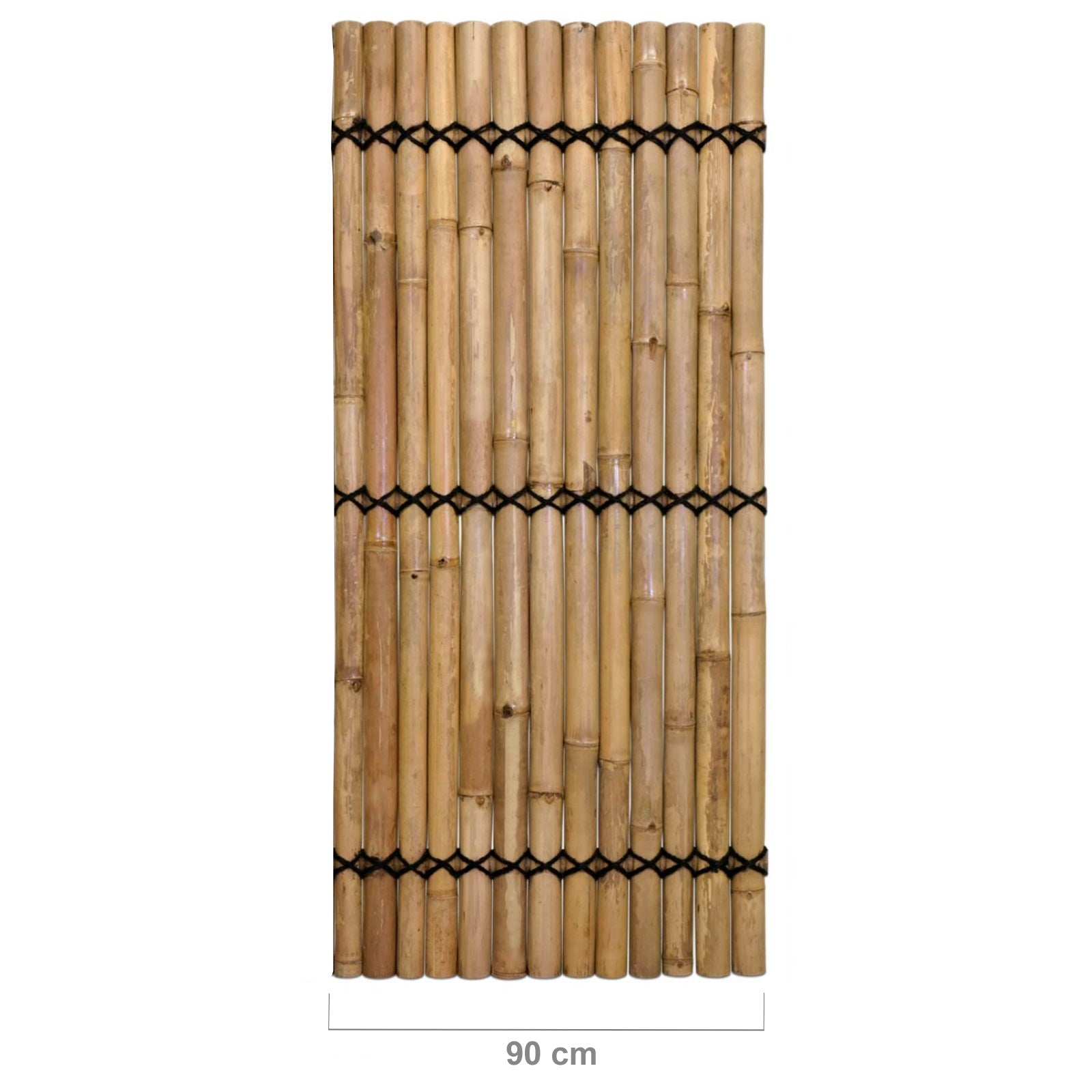 Bambus-Zaun Halbrund Natur
