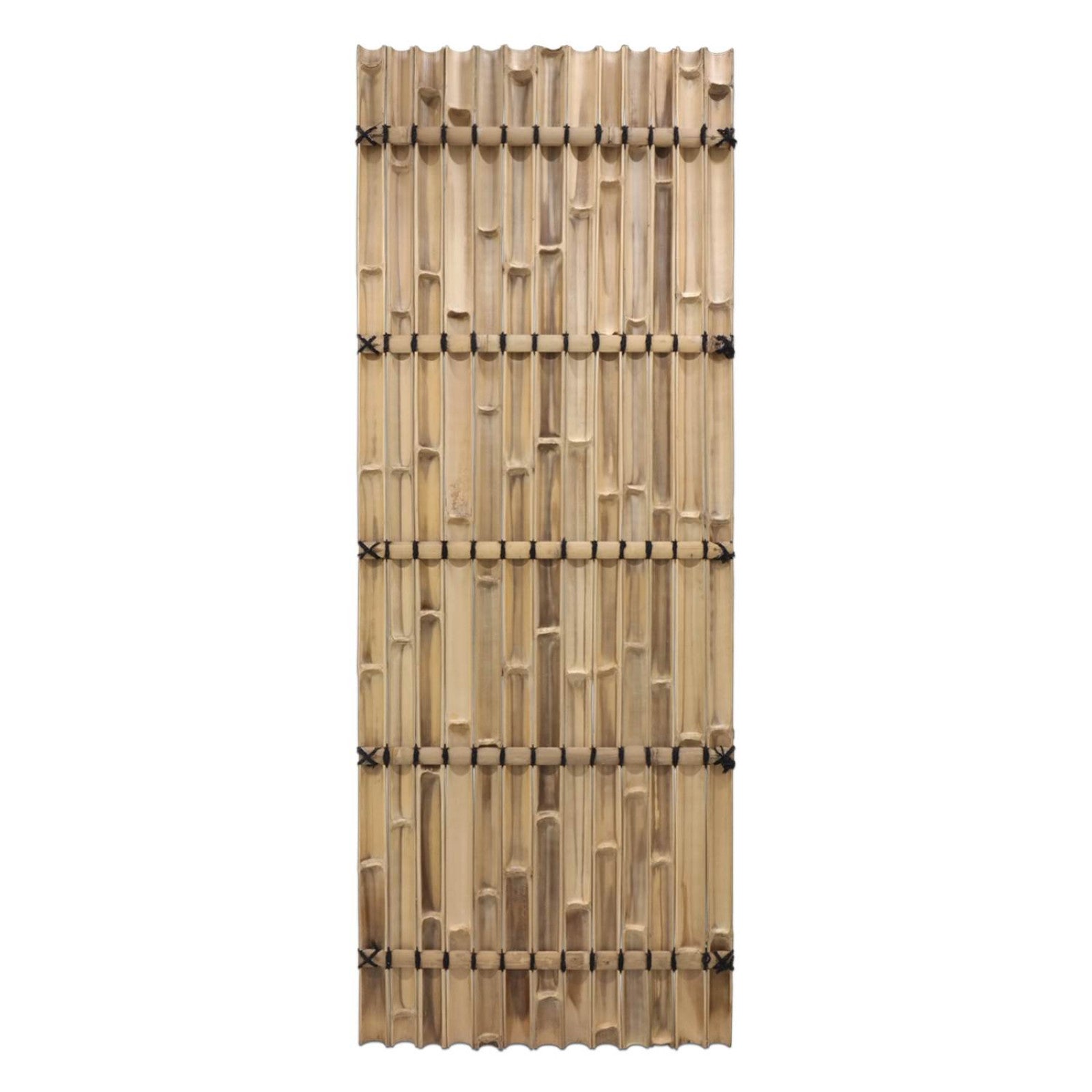 Bambus-Zaun Halbrund Dunkel