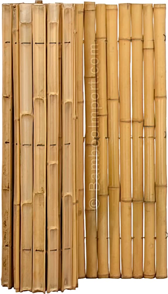 Bambusmatte Natur Halbrund