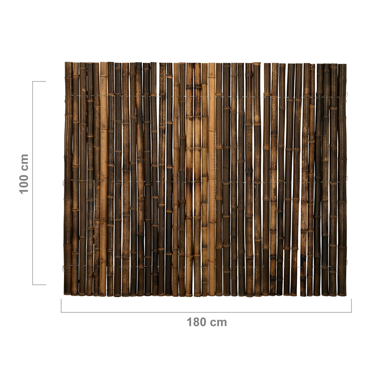 Bambusz szőnyeg félkör alakú sötét