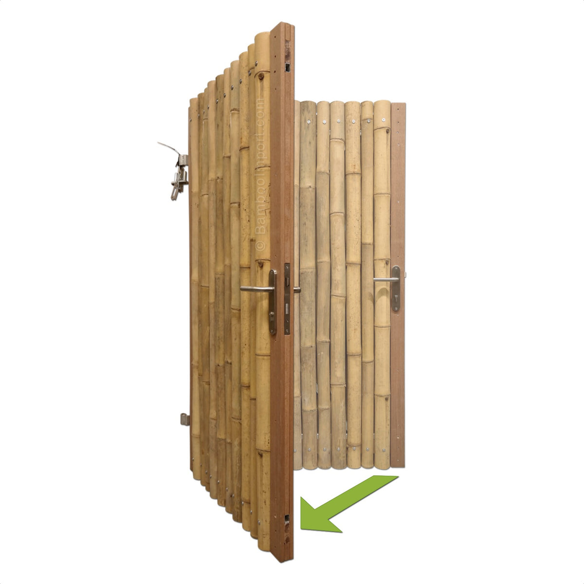 Bambusz kapu ajtó óriás természetes