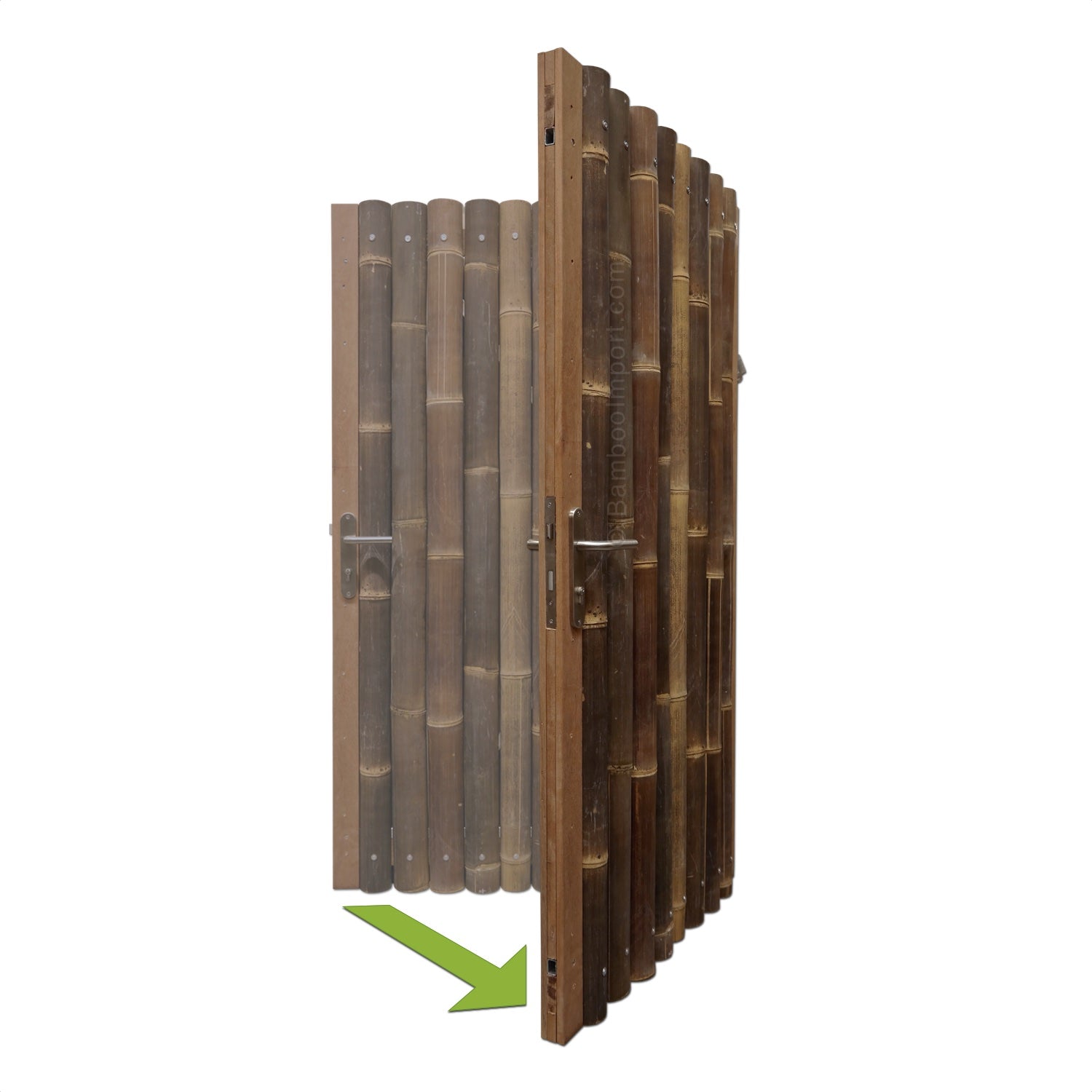 Bambus-Tor Tür Giant Dunkel